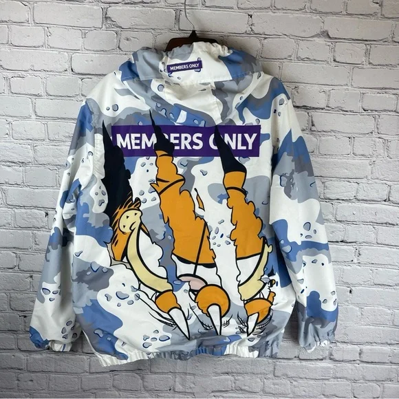 Garfield Members Only Windbreaker Jacket Mens Large Multicolor Nickelodeon Odie - Picture 4 of 9